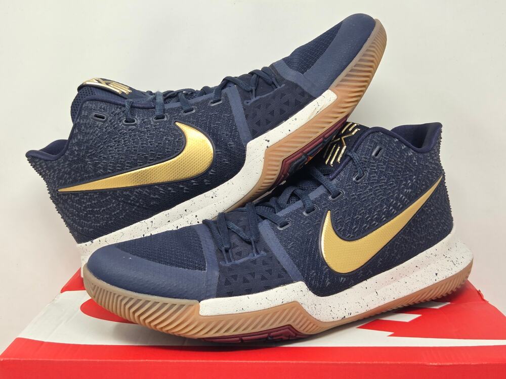 Nike Kyrie 3 OBSIDIAN GOLD 852395-400 Size 12 WORN